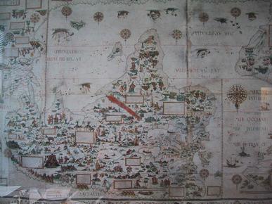Pierre Desceliers 1550 world map