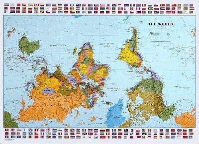 Upsidedown World Map